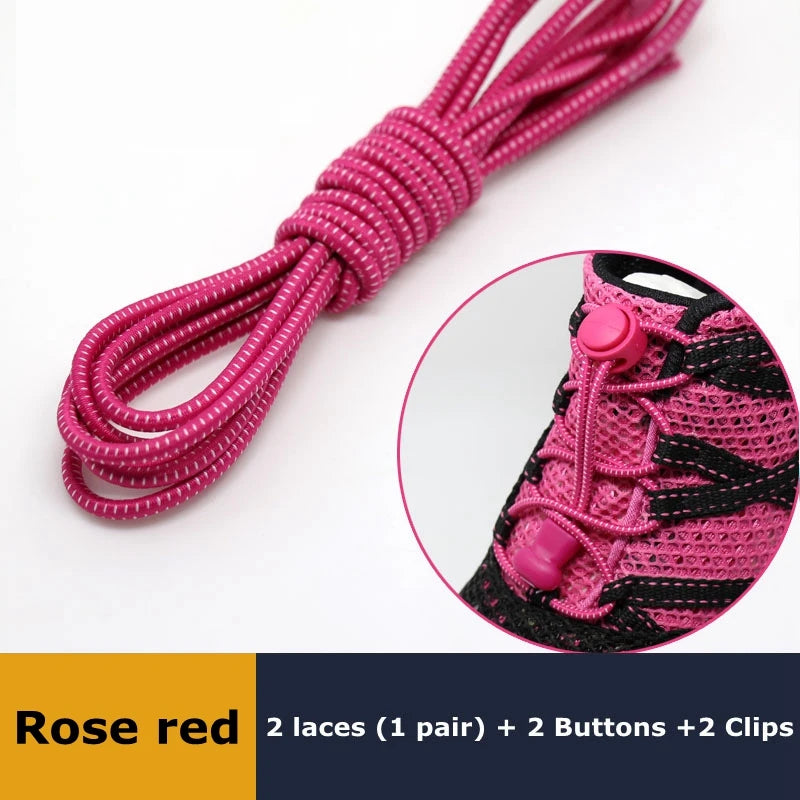 1pair Lazy Laces Sneaker ShoeLaces Elastic Shoe Laces  Shoe accessories lacets Shoestrings Running/Jogging/Triathlone