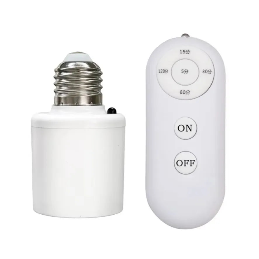 60W E27 Wireless Remote Control Smart Timer Switch Lamp Holder 110V 220V House Multi Light Switch Baby Room Bedroom Timer Switch