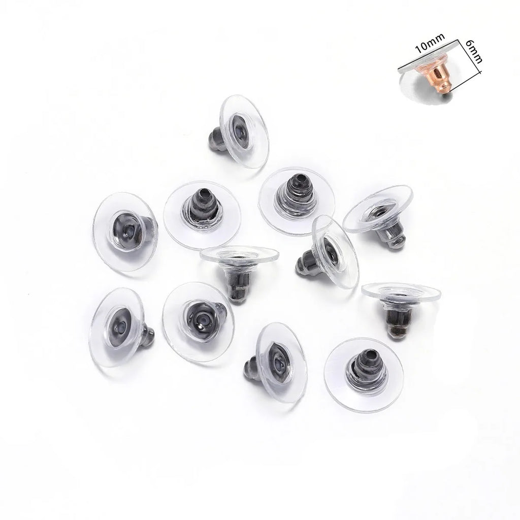 200-2000pcs Soft Silicone Rubber Earring Back Stoppers for Stud Earrings DIY Earring Findings Accessories Bullet Tube Ear Plugs