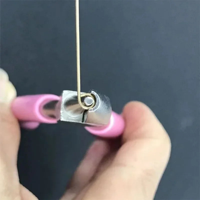 1Pc Pink Professional Round Concave Pliers High Quality Carbon Steel Plier Used for DIY Jewelry Making Manual Jewelcrafting Tool