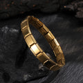 Trendy Square Italy Stainless Steel Bracelets For Women Men HipHop Metal Italian Modules Stretchable Gift Birthday Party Jewelry