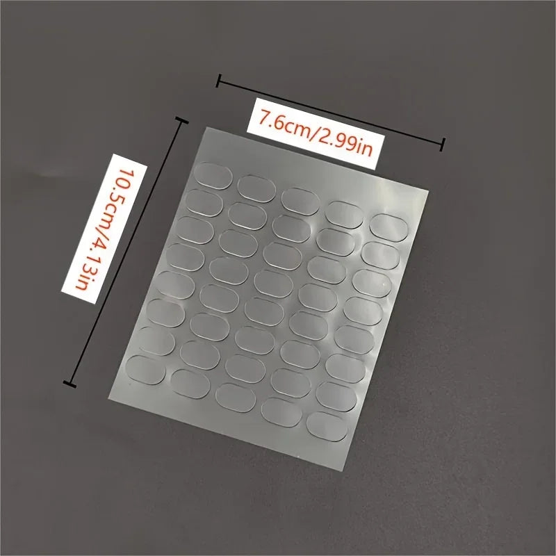 200pcs Transparent Double-Sided Tape Pads - Non-Marking, Anti-Skid Adhesive for DIY Projects & Model Car Decor Double