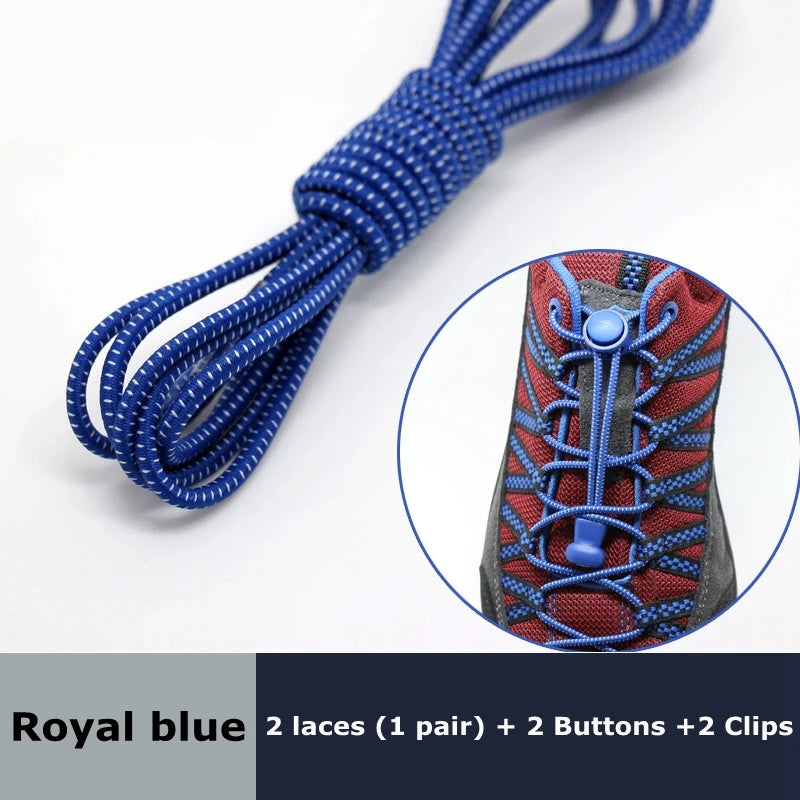 1pair Lazy Laces Sneaker ShoeLaces Elastic Shoe Laces  Shoe accessories lacets Shoestrings Running/Jogging/Triathlone