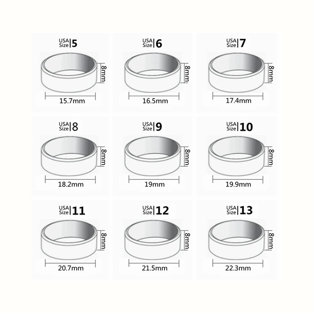 Classic Minimalism Stainless Steel 6mm Wide Ring for Men Women Fashion Waterproof Hypoallergenic Couple Wedding Jewelry Gift