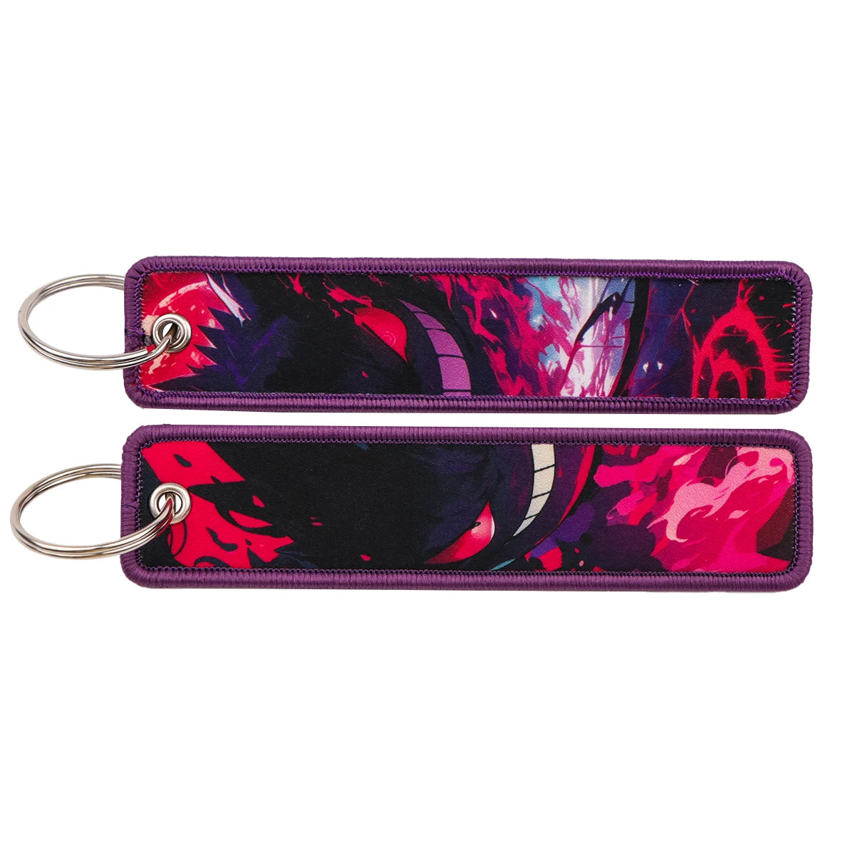 Cute Anime Elf Embroidery Key Fobs Cool Game Key Tags Keychains for Motorcycles Cars Fashion Key Rings Accessories Gifts 1pcs