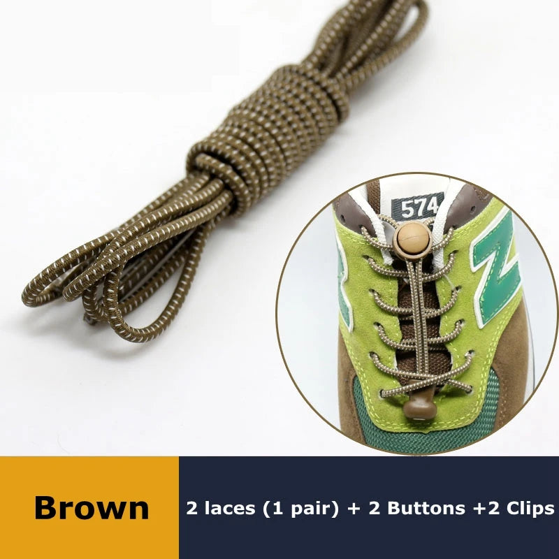 1pair Lazy Laces Sneaker ShoeLaces Elastic Shoe Laces  Shoe accessories lacets Shoestrings Running/Jogging/Triathlone