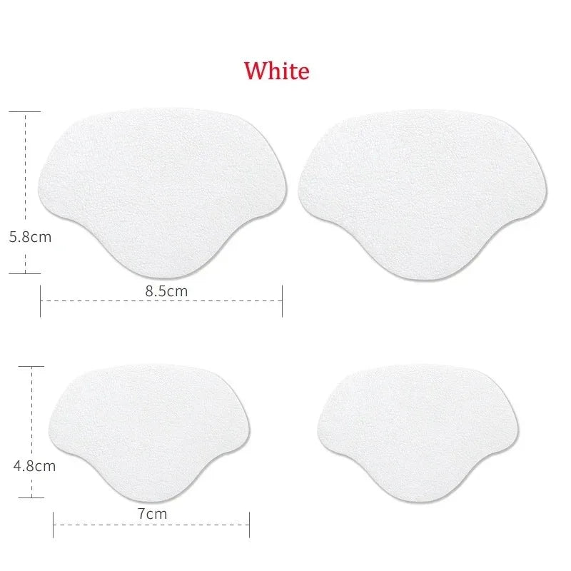 4Pcs Sneaker Heel Repair Pad Adjustable Size Wear-resistant Footbed Invisible Heel Repair Pad Repair Shoe Hole Pad Back Sticker