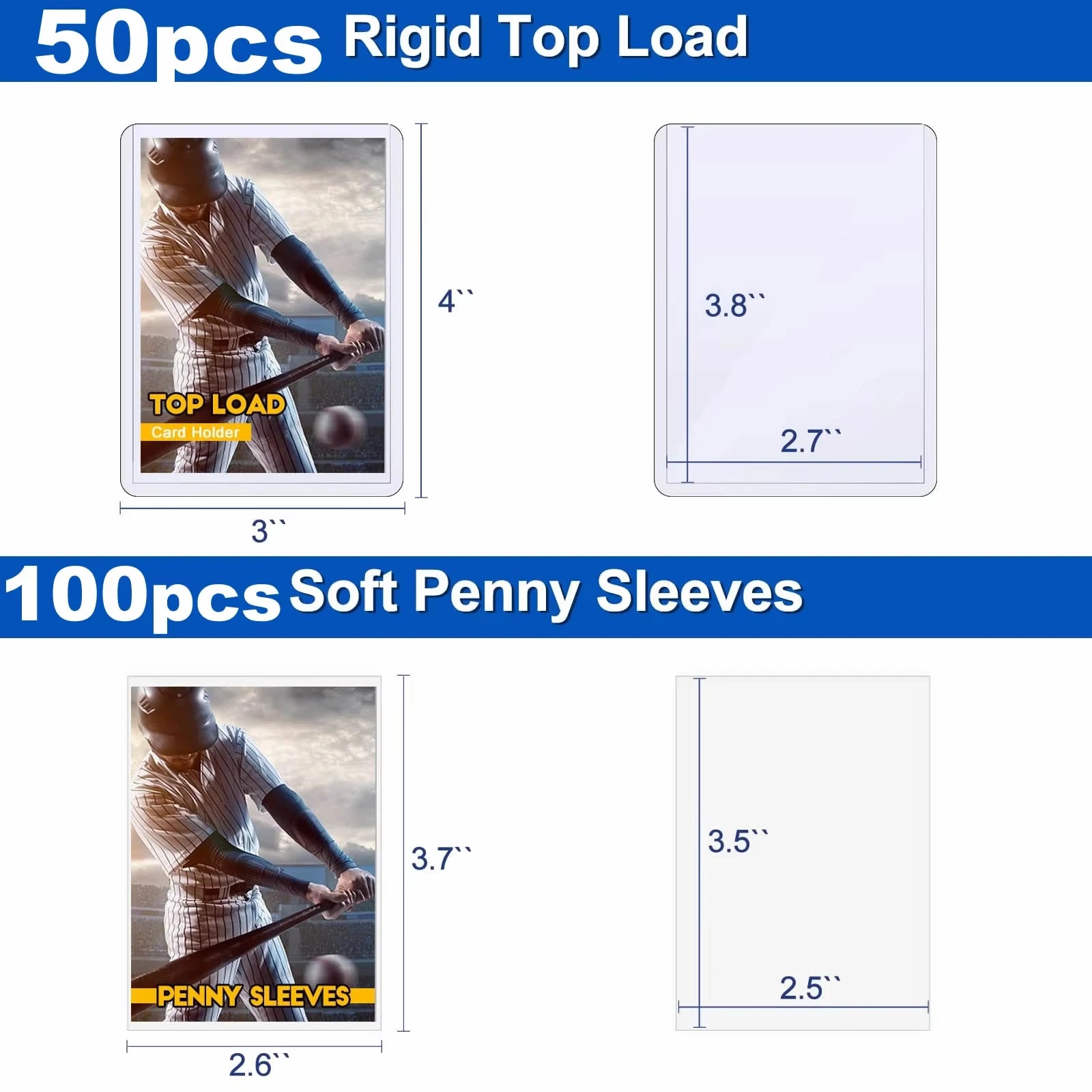 600pcs Hard Card Sleeves And Soft Card Holder Covered With Protective Filmclear Trading Protectors For Pokmone Football Gamecard