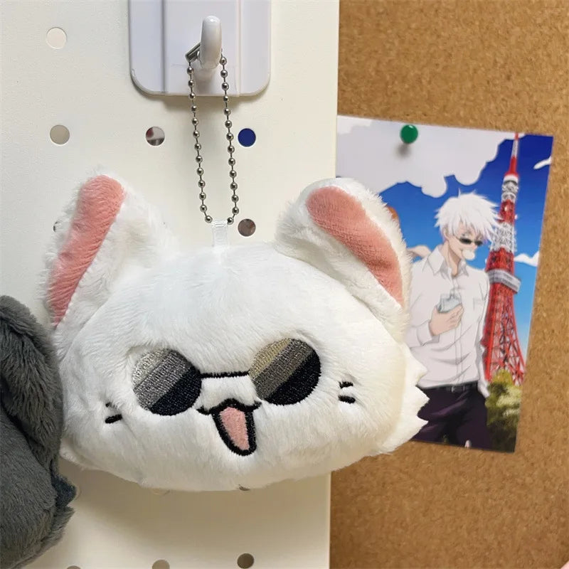 Anime Keychain Geto Suguru and Satoru Gojo Plush Cosplay Doll Pendant Keyrings Accessories Key Chains Fans Gifts