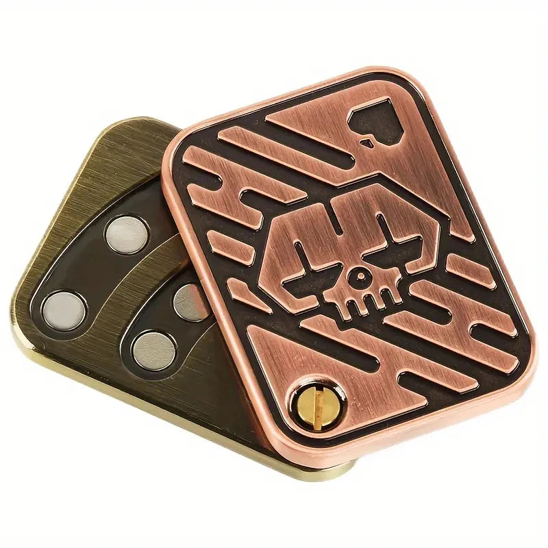 Stress Relief Push Card Metal Fingertip EDC Poker A K King Gyro Toy for Office Adults Anti Anxiety Fidget Papa Coin