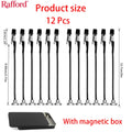 Rafford 12Pcs Bendable Model Painting Alligator Clip Sticks Rubber Tips + Metal Magnetic Base - for Airbrush, Hobby Model Parts