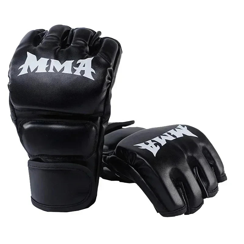 Professional Boxing Training Gloves Half Finger Leather Cushion for Adult Sanda Boxing  Training Sandbag Knuckles