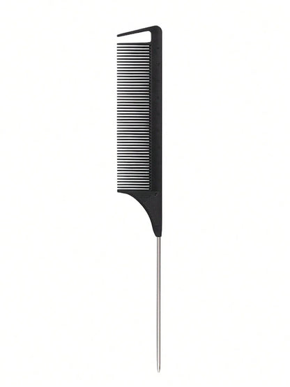 1pc Professional Pointed Tail Hair Comb Salon Cut Comb Styling Stainless Steel Spiked Salon Hair Care Hairdresser Styling Tool