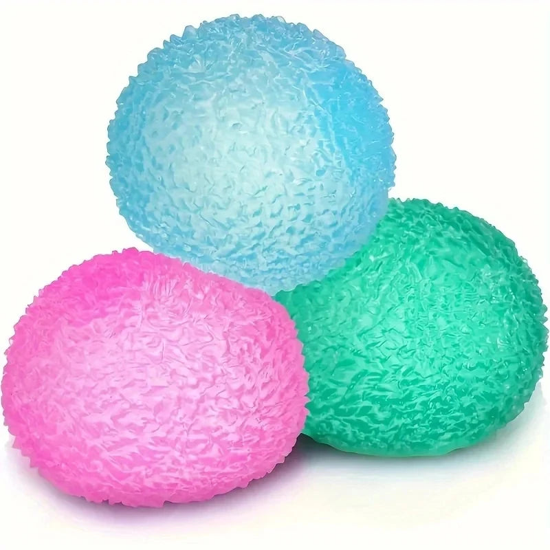 Fun Multicolor Ice Ball Squeeze Toy, Soft Pop & Pinch Sensory Fidget for Stress Relief, Cute Halloween Christmas Gift