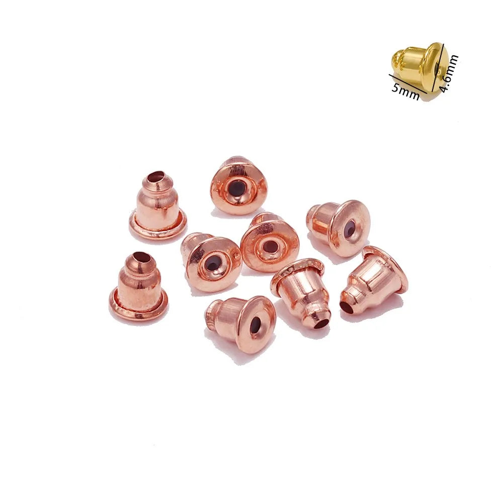 200-2000pcs Soft Silicone Rubber Earring Back Stoppers for Stud Earrings DIY Earring Findings Accessories Bullet Tube Ear Plugs