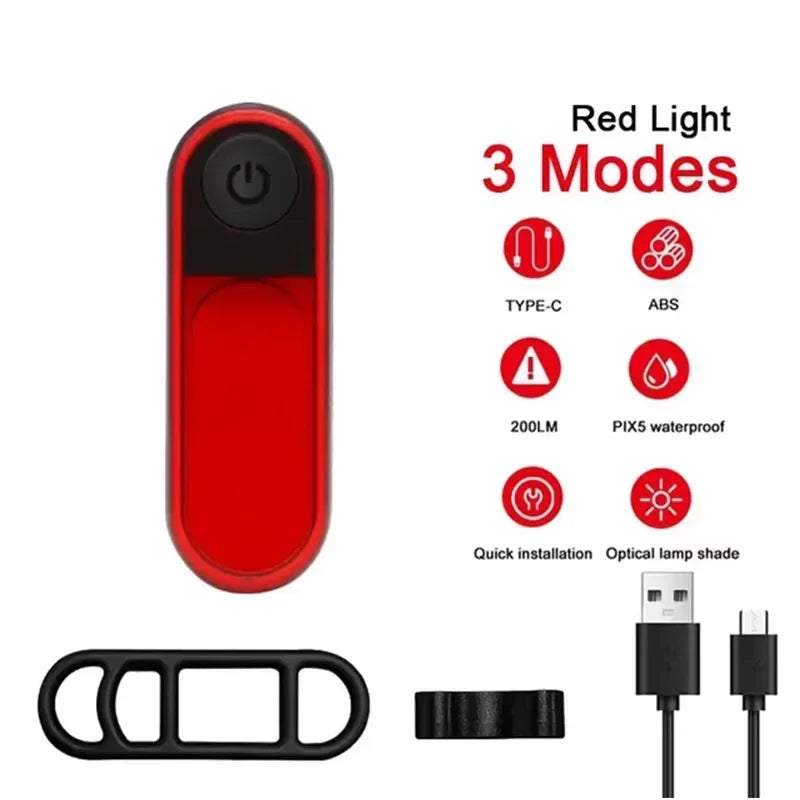 BUCKLOS Bicycle COB Light Set USB Charging High Visibility Taillight 500lm MTB Road Bike Light Lamp Cycling Accessories