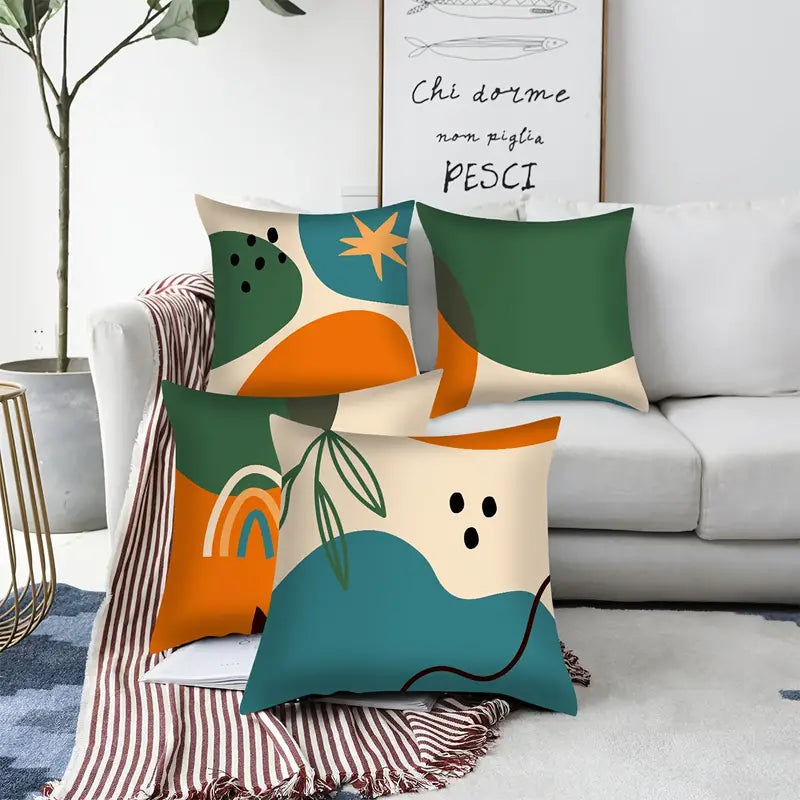 Morandi Abstract Geometric Pillow Cover 18x18