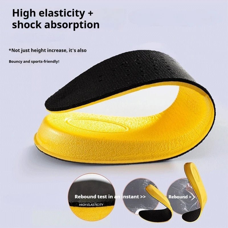 2Pcs/4Pcs New Comfortable Shock-absorbing Insole 1.5-3.5cm Height-increasing Insole Men Women Breathable Sports Insoles