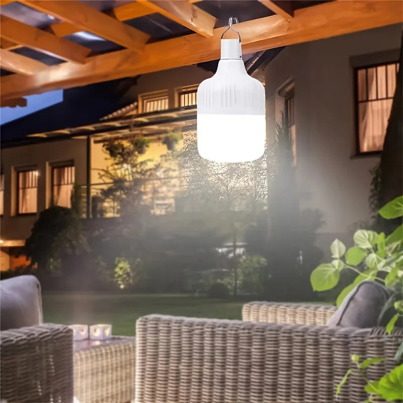 Outdoor USB Rechargeable LED Lamp Bulbs High Brightness Emergency Light Hook Up Camping Fishing Portable Lantern Night Lights