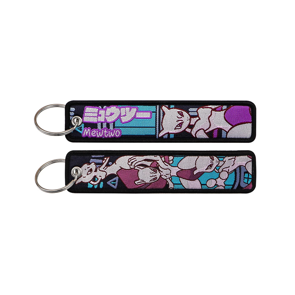 Cute Anime Elf Embroidery Key Fobs Cool Game Key Tags Keychains for Motorcycles Cars Fashion Key Rings Accessories Gifts 1pcs