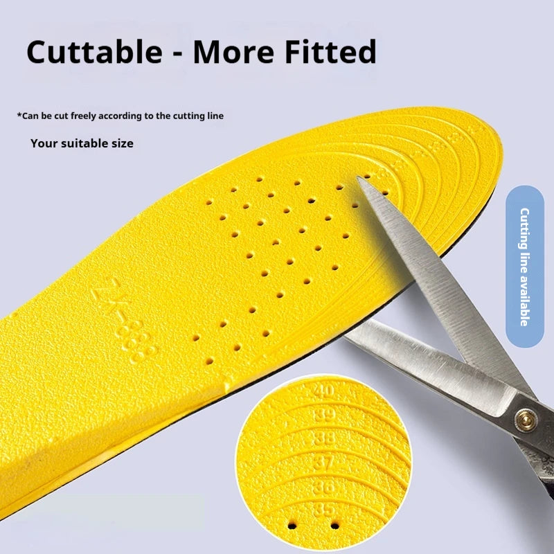 2Pcs/4Pcs New Comfortable Shock-absorbing Insole 1.5-3.5cm Height-increasing Insole Men Women Breathable Sports Insoles