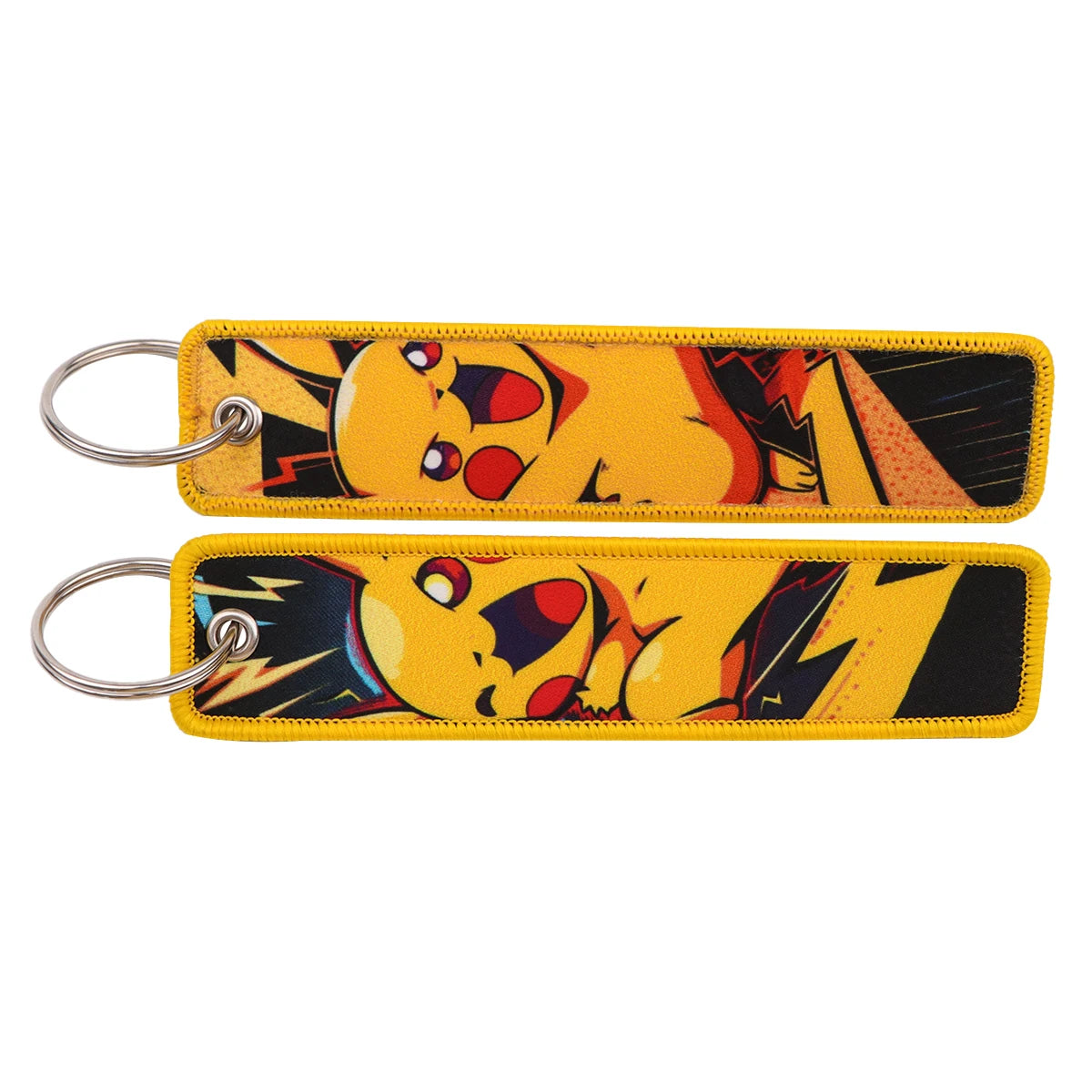 Cute Anime Elf Embroidery Key Fobs Cool Game Key Tags Keychains for Motorcycles Cars Fashion Key Rings Accessories Gifts 1pcs