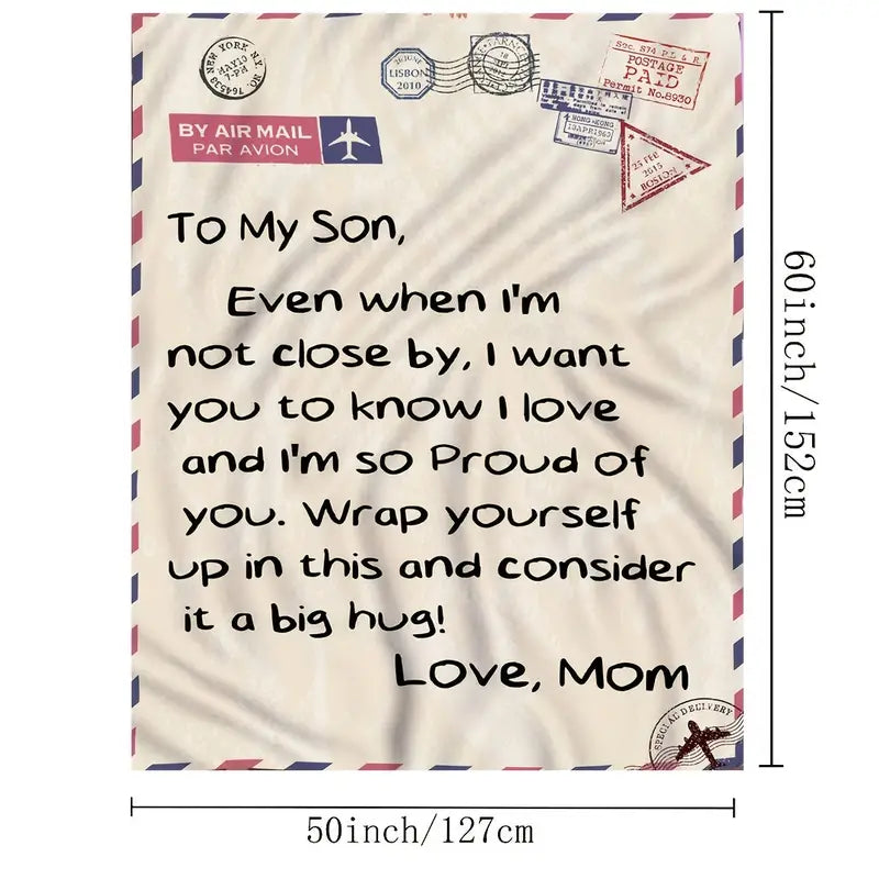 Cozy Son's Letter Fleece Blanket