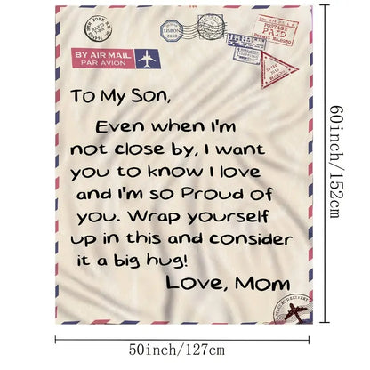 Cozy Son's Letter Fleece Blanket