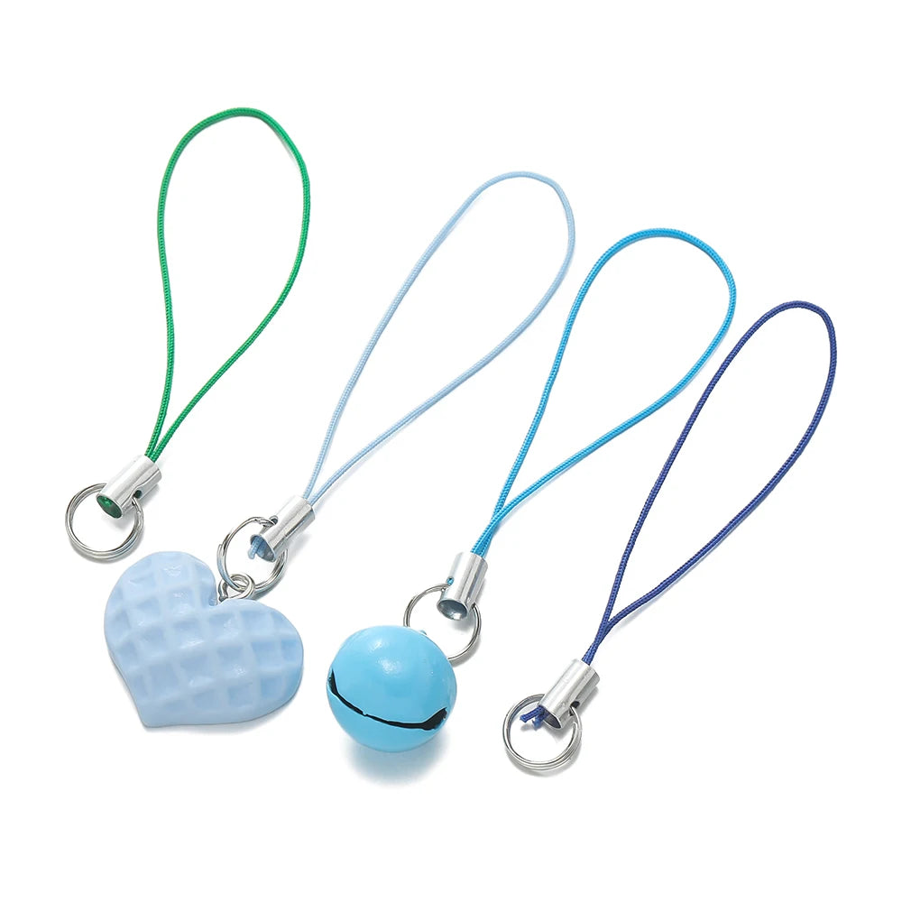 20/50Pcs Polyester Cord with Double Jump Ring Lanyard Rope for Keychain Crafts Handmade Phone Rope Toys DIY Jewelry Making