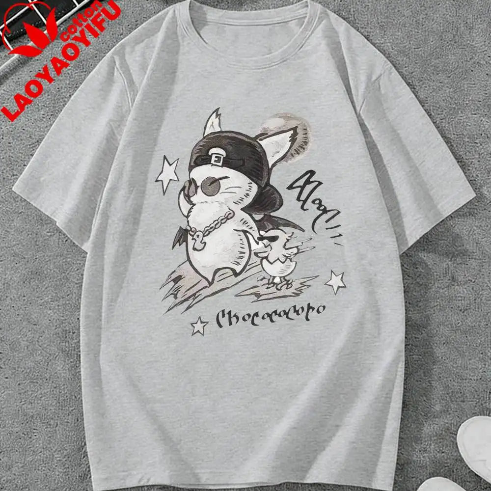 FFXIV Moogle Neotunic Fantasy 14 Shirt Graphic T Shirts Y2k Top Oversized T Shirt Funny Outdoors High Quality Cotton Short-sleev