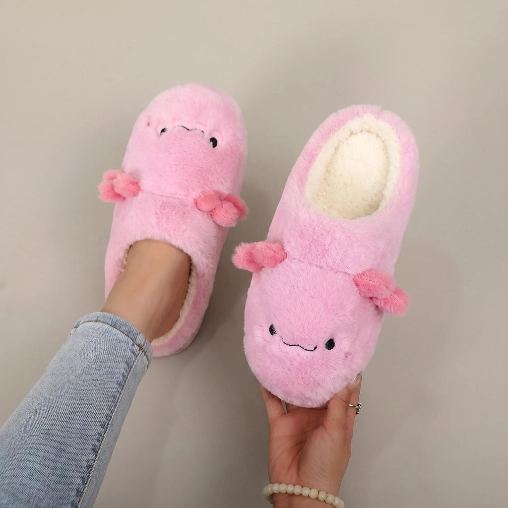 A Pair of Brown Plush Capybara Animal-Patterned Furry Home Slippers with Soft Soles, Comfortable and Warm, Non-Slip Indoor Slippers Suitable for Men and Women, Lightweight, Silent, and Comfortable Shoes, the Perfect Holiday Gift Choice