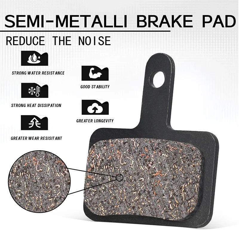 BUCKLOS Semi-Metal Brake Pads Mountain Bike Hydraulic Disc Brake Pads for SHIMANO B01S B05S MTB Road Bicycle Cycling Brake Part