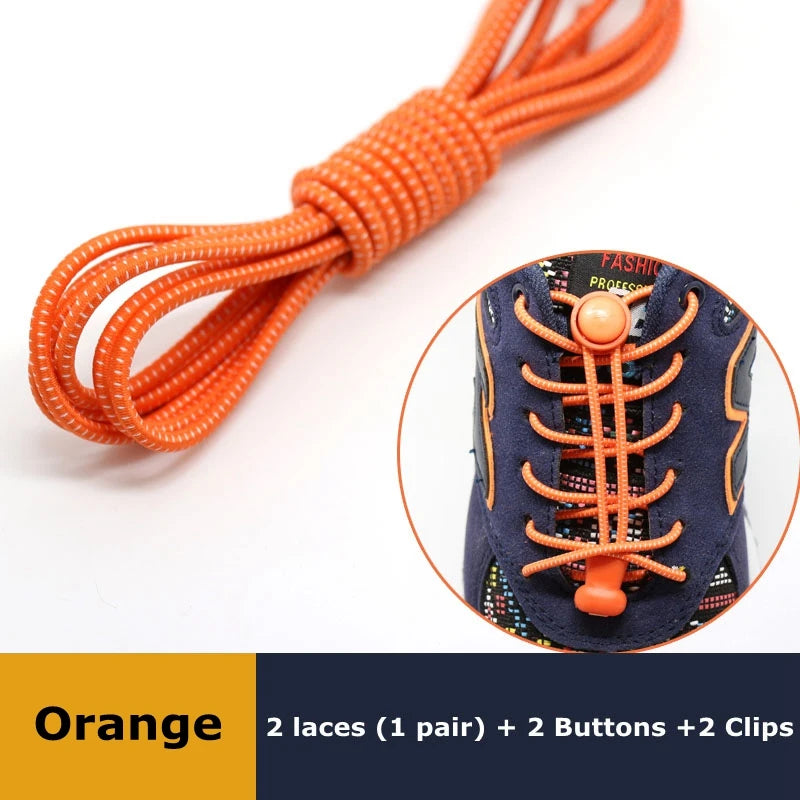 1pair Lazy Laces Sneaker ShoeLaces Elastic Shoe Laces  Shoe accessories lacets Shoestrings Running/Jogging/Triathlone