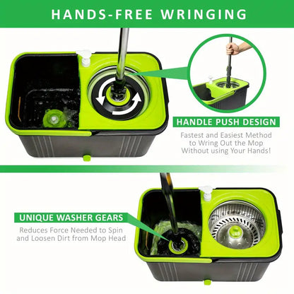 360° Swivel Microfiber Mop Head
