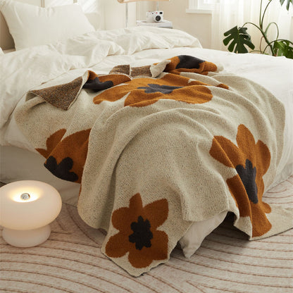 Nordic Floral Velvet Soft Throw