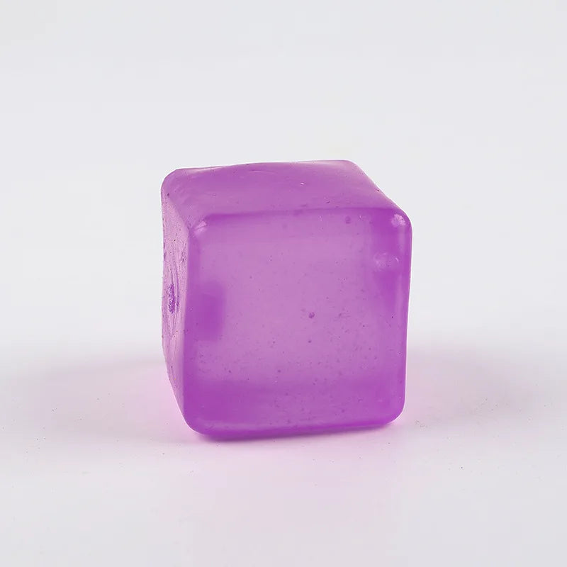 Slow Rebound Maltose Ice Cube Squishy Tol Transparent Solid Ice Cube Fidget Toy Soft Stress Relief Squeeze Decompression Toy