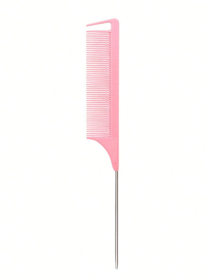 1pc Professional Pointed Tail Hair Comb Salon Cut Comb Styling Stainless Steel Spiked Salon Hair Care Hairdresser Styling Tool