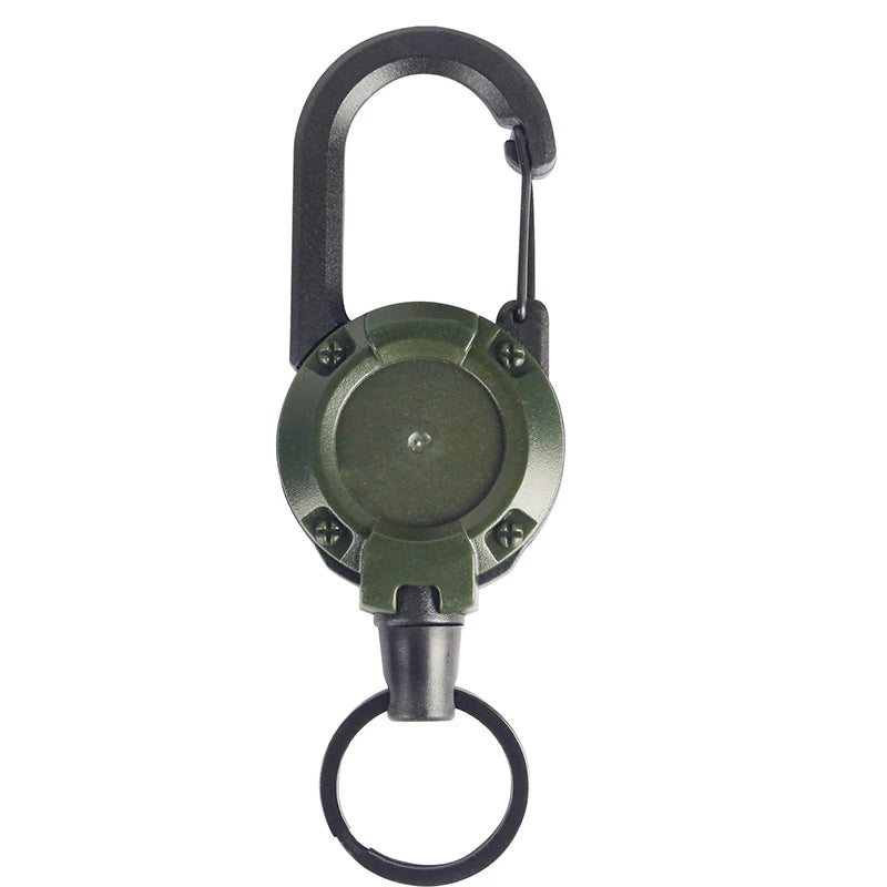 1-20PCS Outdoor Retractable Key Chain Mountaineering Buckle Key Chain Anti-loss Anti-theft High Rebound Metal Easy To Pull