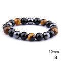 Natural Black Obsidian Hematite Tiger Eye Beads Bracelets Men for Magnetic Health Protection Women Soul Jewelry Pulsera Hombre