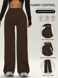 Sports Straight Wide Leg Pants Ultra Soft Butter Like Fabric Butt Lifting Slimming Sweatpants Naked Feeling Gym Workout Running