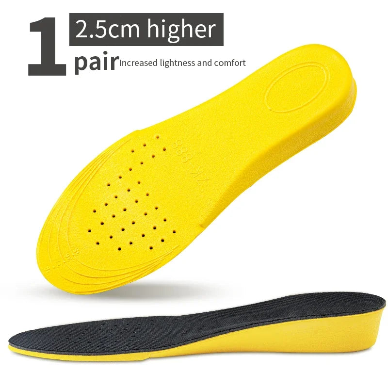 2Pcs/4Pcs New Comfortable Shock-absorbing Insole 1.5-3.5cm Height-increasing Insole Men Women Breathable Sports Insoles