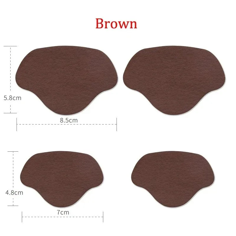 4Pcs Sneaker Heel Repair Pad Adjustable Size Wear-resistant Footbed Invisible Heel Repair Pad Repair Shoe Hole Pad Back Sticker