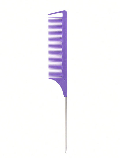 1pc Professional Pointed Tail Hair Comb Salon Cut Comb Styling Stainless Steel Spiked Salon Hair Care Hairdresser Styling Tool