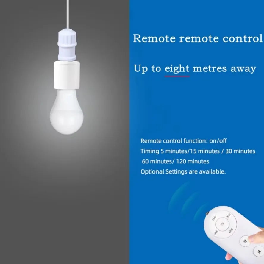 60W E27 Wireless Remote Control Smart Timer Switch Lamp Holder 110V 220V House Multi Light Switch Baby Room Bedroom Timer Switch