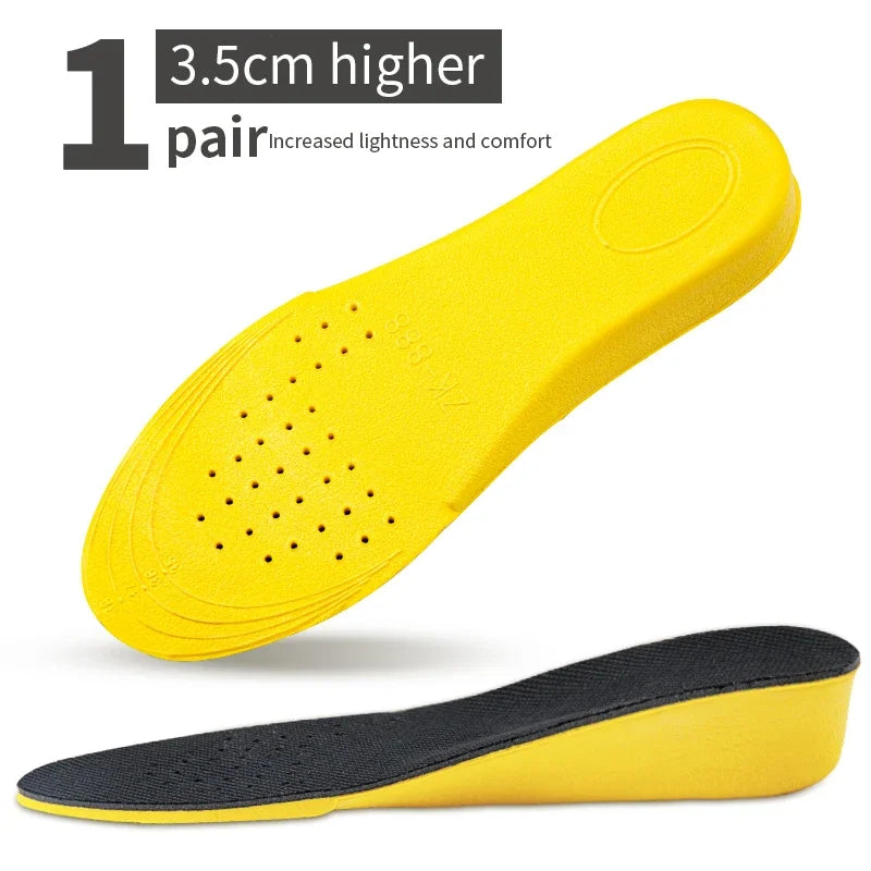 2Pcs/4Pcs New Comfortable Shock-absorbing Insole 1.5-3.5cm Height-increasing Insole Men Women Breathable Sports Insoles