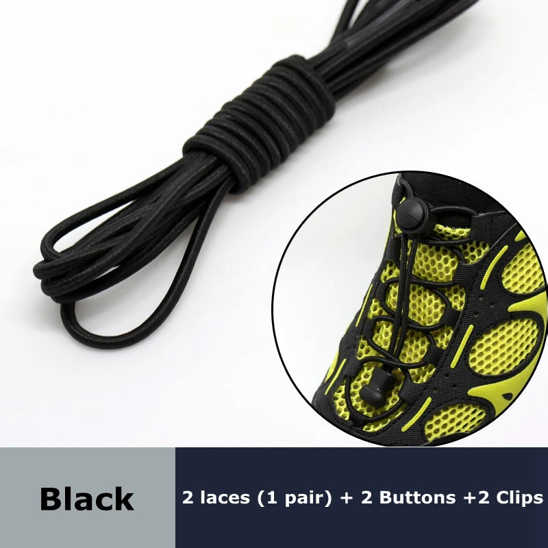 1pair Lazy Laces Sneaker ShoeLaces Elastic Shoe Laces  Shoe accessories lacets Shoestrings Running/Jogging/Triathlone
