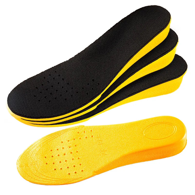 2Pcs/4Pcs New Comfortable Shock-absorbing Insole 1.5-3.5cm Height-increasing Insole Men Women Breathable Sports Insoles
