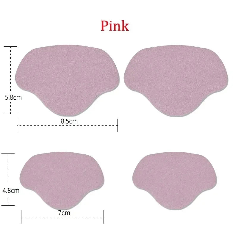 4Pcs Sneaker Heel Repair Pad Adjustable Size Wear-resistant Footbed Invisible Heel Repair Pad Repair Shoe Hole Pad Back Sticker
