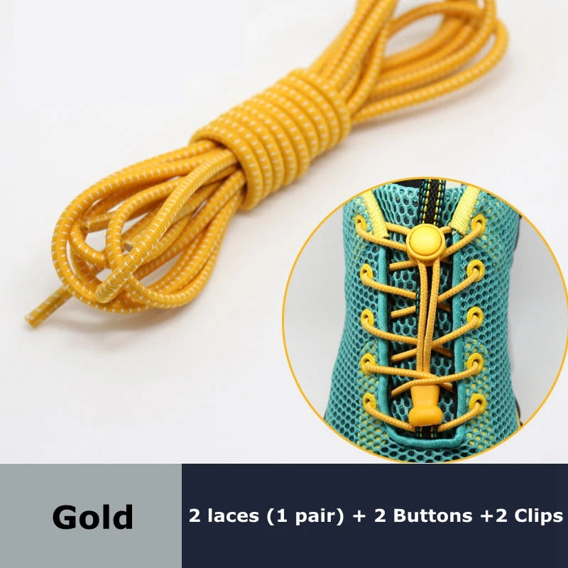 1pair Lazy Laces Sneaker ShoeLaces Elastic Shoe Laces  Shoe accessories lacets Shoestrings Running/Jogging/Triathlone