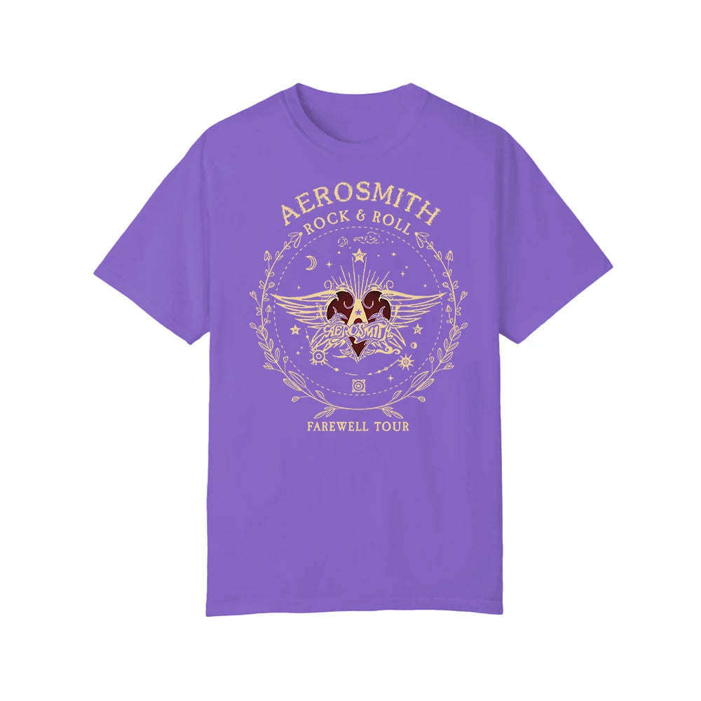 Women Vintage Dark Academic Short Sleeve Shirt Aerosmith Farewell Tour Hard Rock T Shirt Fantasy Apparel Y2K Top Streetwear